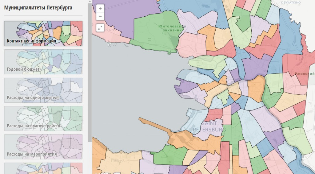 Санкт петербург по округам