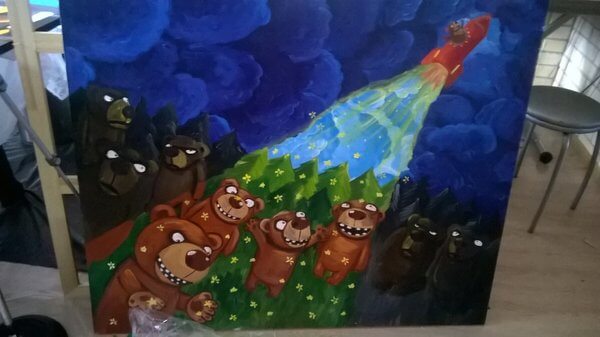 Картина "Волшебные медведи" Василия Ложкина