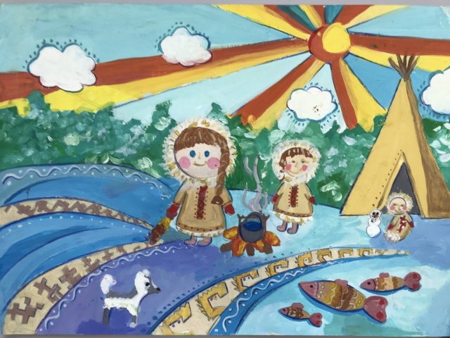 В Сургуте на стены домов перенесли детские рисунки